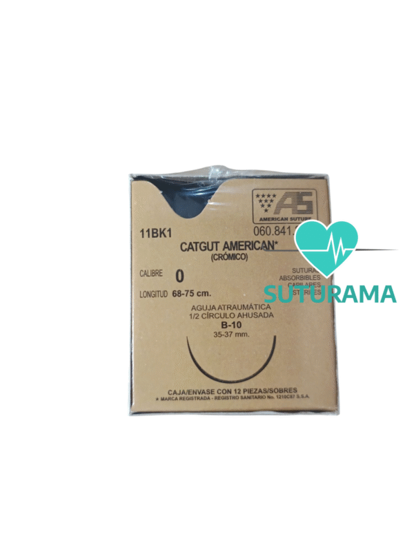 etiqueta Sutura Absorbible Catgut Cromico 0