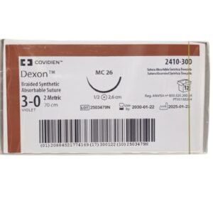 Sutura Absorbible Sintética Trenzada Dexon 3-0 Sutura Absorbible Sintética Trenzada Dexon 3-0